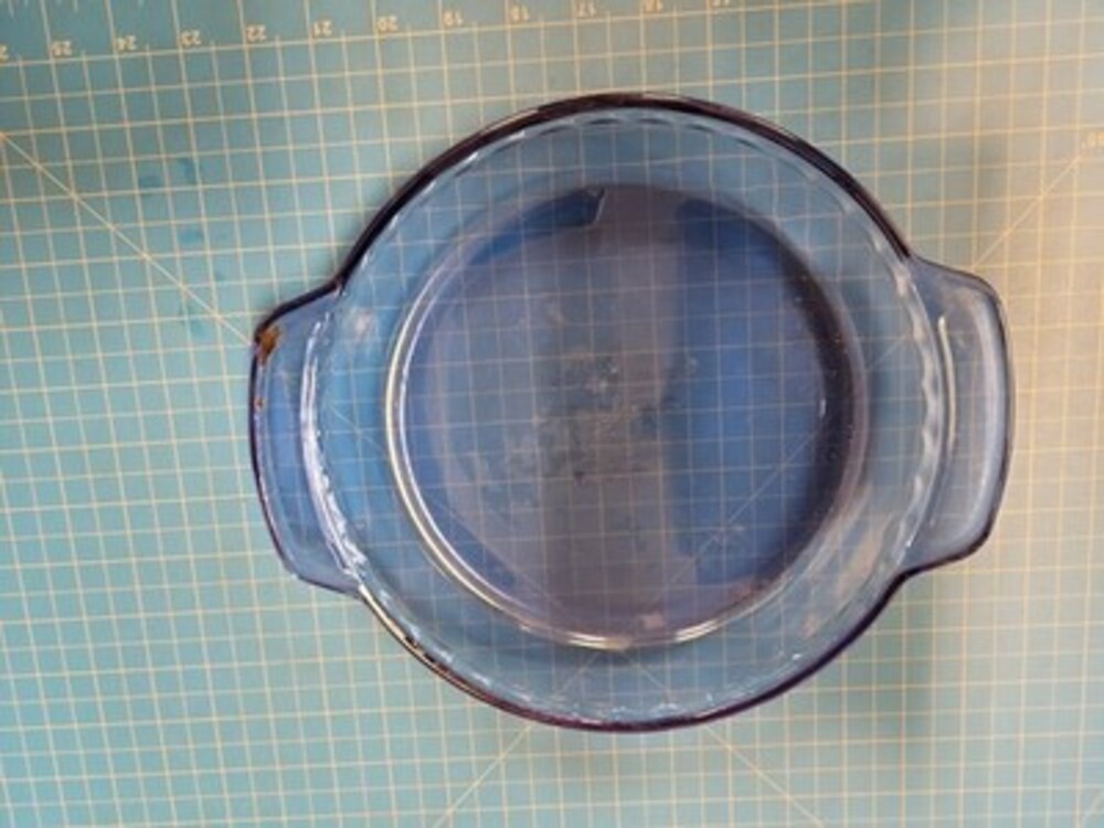 Anchor Ovenware Deep Pie Plate 9 inch Blue Glass Dish Baking Pan Oven Safe